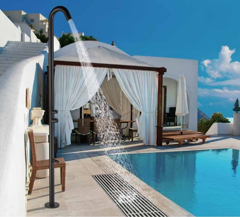 Sined classic black outdoor shower